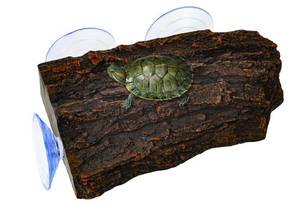 lot 2227 image: TkoYuHm Turtle Basking Platform with 3pcs Suction Cups Resin Floating Climbing Terrace Simulated Bark Resting Dock for Semiaquatic Tortoise Frogs Lizards