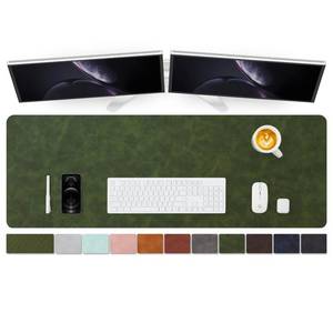 lot 2233 image: Distressed Leather Desk Mat - Non-Slip PU Desk Pad for Office and Home - Desk Organization and Accessories - Ideal for Large Mouse Pad and Desk Mats on Top of Desks(Forest Green,47.2inx 17in)