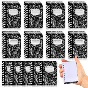 lot 2243 image: Sinload 30 Pack Mini Spiral Composition Notebooks, 3.5 x 2.5 Inches Mini Pocket Sketchbook, Blank Marble 40sheets80 Pages, Memo Pads for Journal Office College School Students Graduation Gifts(Black)