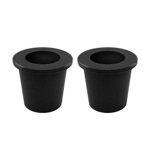 lot 2251 image: GHAMYEE 2 Piece Patio Table Umbrella Hole Ring Patio Cone Wedge Plug Umbrella Stabilizer Sleeve for 2 to 2.5 Inch Patio Table Hole and 1.5 Inch Pole Adapter (Black)