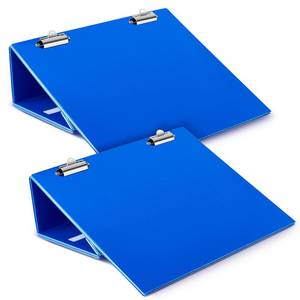 lot 4043 image: Nuanchu 2 Pcs Folding Slant Board for Writing 14 x 12 Inch Large Slanted Clipboard Adjustable Tilted Writing Boards Sloped Surface to Improve Handwriting Legibility Endurance (Blue)