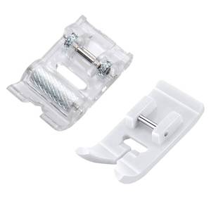 lot 4057 image: 2 PCS Roller Presser Foot and Non-Stick Zigzag Teflon Presser Foot - Fits All Low Shank Snap-On Singer, Brother, Babylock, Janome Sewing Machine