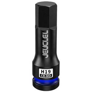lot 4063 image: JEUCLEL 19mm Hex Impact Bit Socket, H19 12in Drive Allen Socket, Cr-Mo