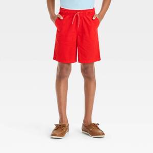 lot 8094 image: Boys Playwear At the Knee Pull-On Shorts - Cat & Jack Bright Red XXL Husky