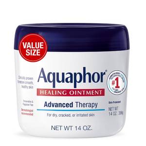 lot 8123 image: Aquaphor Advanced Therapy Healing Ointment Skin Protectant, 14 OZ