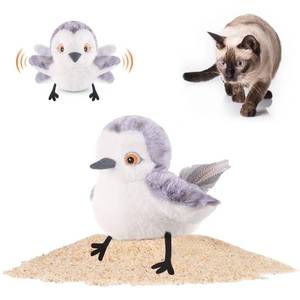 lot 8146 image: Potaroma Cat Toys Flapping Bird (No Flying), Lifelike Sandpiper Chirp Tweet, Rechargeable Touch Activated Kitten Toy Interactive Cat Exercise Toys for All Breeds Cat Kicker Catnip Toys 4.0in