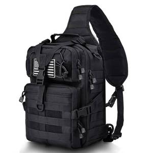 lot 8155 image: HAOMUK Tactical Sling Bag Pack Military Rover Shoulder Sling Backpack EDC Molle Assault Range Bag