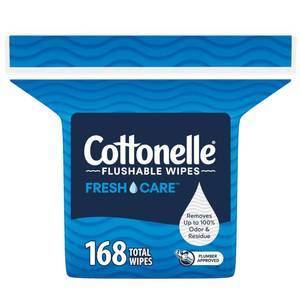 lot 8156 image: Cottonelle Fresh Care Flushable Wipes, 1 Pack, 168 Wipes per Pack