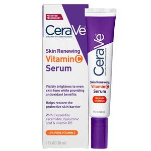 lot 8159 image: CeraVe Skin Brightening Vitamin C Serum for Face with Hyaluronic Acid, 1oz