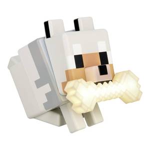 lot 8164 image: Paladone Minecraft Wolf GloBuddies 3D Color Changing Light � Officially Licensed LED Night Lamp, Tap to Change Color, Battery Powered Gaming Decor