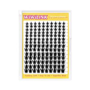 lot 8172 image: WiWiLINK Manga Lash Clusters 8-18mm Fairy Eyelash Clusters DIY Lash Extension Spikes 0.3mm Wispy Natural Individual Cluster Eyelash Extensions D Curl, California Sunset
