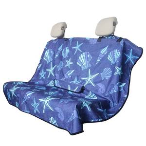 lot 8176 image: LoyaGour Back Seat Cover for Car Trucks Van SUV Jeep,Waterproof Rear Bench Towel Seat Covers for Dogs and Kids,Automotive Backseat Protector (Conch Shells Starfish)