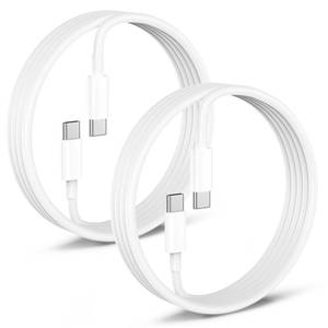 lot 8179 image: 3ft USBC to USBC Cable, 2Pack 3A USB C to C Cable Fast Charging Cord Carplay Type C to Type C Cable for iPhone 17 16 15 Pro Max, MacBook, Samsung Galaxy White