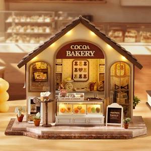 lot 9707 image: CUTEROOM Miniature House Kits for Adults, Mini Dollhouse Wooden Furniture Kit, DIY Craft Kits Creative Room Tiny House for Decoration- Plants Studio