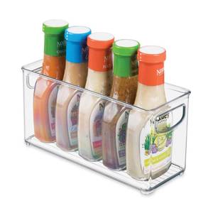 lot 9709 image: iDesign Clear Plastic Stackable Storage Bin Organizer