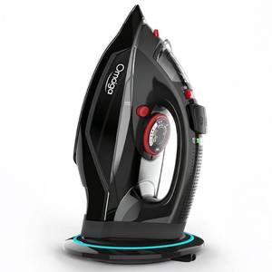 lot 9714 image: OMAIGA Cordless Steam Iron for Clothes, 1500W, Nonstick Ceramic Soleplate