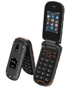 lot 10225 image: Plum RAM Plus 4G Volte Rugged Flip Phone, Shock Resistent, T-Mobile - Orange