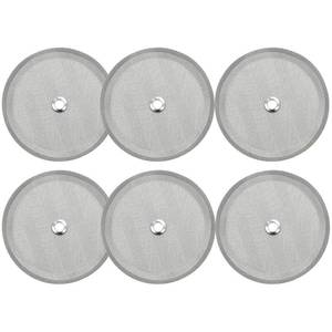 lot 10231 image: French Press Coffee Filter Replacement - 6 Pack Stainless Steel Fine Mesh Filters, Compatible with most 1-8 Cup Coffee Presses, Durable and Reusable