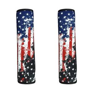 lot 10232 image: Girnfac 2PCS American Flag Car Seat Belt Cover Pads, Soft Comfortable Shoulder Strap Protection Cushions for Driving, Universal Vehicle Interior Decoration Accessories for Car, SUV, Truck(Style5)