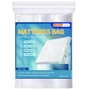 lot 10258 image: Mattress Bags for Moving Storage,Mattress Protector Cover, Waterproof Mattress Protector Storage Bags (1-Pack, TwinFull)