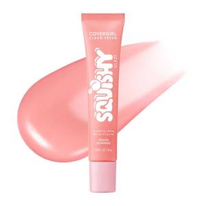 lot 10259 image: COVERGIRL Clean Fresh Squishy Glaze Lip Butter Balm, Flavored, Non-Sticky, with Vitamin E and Shea Butter � 180 Peach Gummies (Sheer Peach Pink)