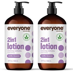 lot 11861 image: Everyone 2-in-1 Hand and Body Lotion, Vanilla Lavender, 32 oz 2-Pack