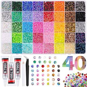 lot 12005 image: TINKRSTUFF 50000Pcs 3mm Jelly Rhinestones Bedazzling Kit