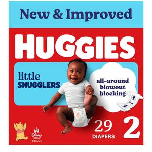 lot 12008 image: Huggies Little Snugglers Diapers Size 2, 29 Count