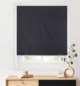 lot 12019 image: LazBlinds 100percent Blackout Roller Shades, 36inx72in, Black