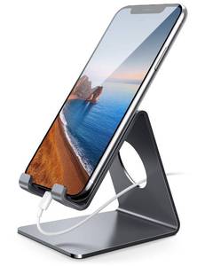 lot 12026 image: Lamicall Cell Phone Stand, Phone Dock  Cradle, Holder, Stand, Compatible with Phone 12 Mini 11 Pro Xs Xs Max Xr X 8 7 6 6s Plus 5 5s 5c All Android Smartphone Charging, Accessories Desk - Gray