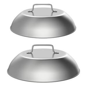 lot 12027 image: 2 Set 12in Cheese Melting Basting Cover Dome for Blackstone Flat Top Griddle (Used)