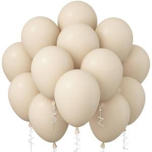 lot 12030 image: White Sand Latex Party Balloons 12 Inch Beige Cream Balloons Gender Reveal