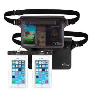 lot 12031 image: AiRunTech Waterproof Fanny Pack,Waterproof Phone Pouch for iPhone 16 15 14 13 12 11 Pro Max,IPX8 Dry Bag for Snorkeling Beach Cruise Kayaking Pool Swimming(Two Phone CasesTwo Waist Bags Set)