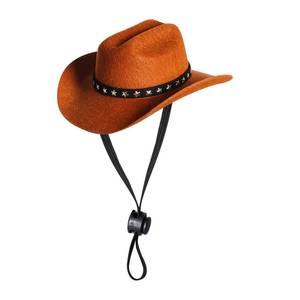 lot 12048 image: choyaxo Pet Cowboy Costume Cosplay Cap Halloween Costumes for Dogs Cat Pet Party Decoration Mini Cowboy Hat (Brown, Medium)