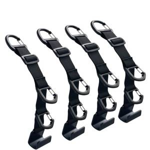 lot 12051 image: BEATUNEE Car Headrest Hooks, Backseat Storage Organizer Hangers, Universal Vehicle Seat Back Hooks, 4 Pack
