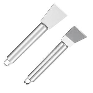 lot 12060 image: Auhsgch 2PCS Stainless Steel Scrapers, Multi-Purpose Cleaning Tool for Home (Only One)