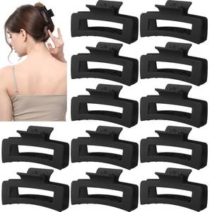 lot 12072 image: 12 Pcs Sage Green Hair Claw Clips for Women, 3.5 Inch Matte Square Jaw Clips, Non-Slip Medium Hair Accessories for Bridesmaids, Wedding Guests, and Daily Styling (Only 6)