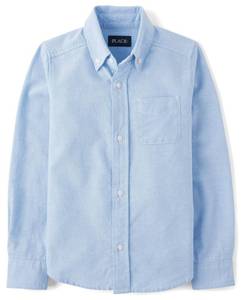 lot 12092 image: The Childrenfts Place boys Long Sleeve Oxford School Uniform Button Down Shirt, Lt Blue, Large US