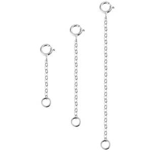 lot 12100 image: LANCHARMED 925 Sterling Silver Necklace Extenders for Jewelry Making