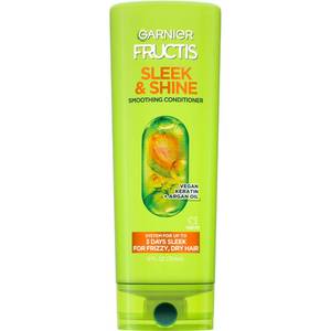 lot 12101 image: Garnier Fructis Sleek and Shine Conditioner, Frizzy, Dry, Unmanageable Hair, 21 fl. oz.(Packaging May Vary)