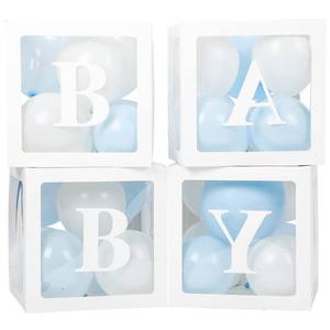 lot 12102 image: Voircoloria Baby Balloon Boxes with Letters, 4 Balloon Boxes