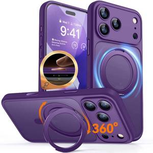 lot 12111 image: CANSHN 360° Spin Magnetic Stand for iPhone 17 Pro Case, Deep Purple