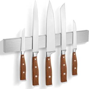lot 12114 image: Magnetic Knife Holder for Wall, Knife Magnetic Strip Magnetic Knife Holder for Refrigerator Mount Knife Rack Kitchen Utensil Holder Metal Tool Holder Knife Block Kitchen Organizer Accessories 9.7 Inch