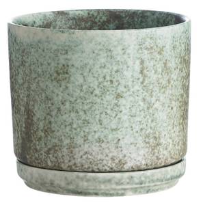 lot 13576 image: Ekirlin 7 Inch Modern Plant Pot, Ceramic Glaze Planters for Indoor Plants, Round Flower Pots with Drainage Hole and Saucer, Orchid Planter Pot for Succulent, Pothos, Snake Plant,Gift for Plant, Green