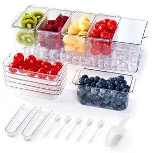 lot 13602 image: Chilled Garnish Tray with 5 Small Removable Containers and Compartments