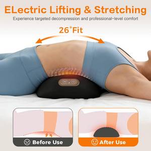 lot 13612 image: Etatsen 3-in-1 Electric Back Massager Pillow with Heat, Vibration and Traction 233