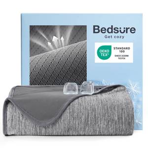 lot 13628 image: Bedsure Summer Cooling Blanket Twin XL for Hot Sleepers with Sports Mesh Design, Arc-Chill Q-Max 0.4 Lightweight Breathable Ice Cold Blankets for College Dorm, 60 x 90 Inches, Mesh Grey