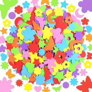lot 14117 image: 700Pcs Foam Stickers Colorful Flower Butterfly Foam Shapes Stickers