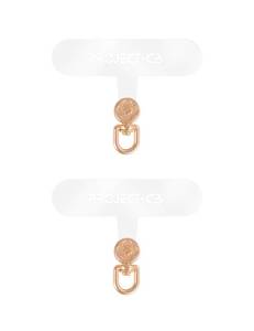 lot 14120 image: project-cb Phone Tether Tab 2 Pack,Universal Phone Lanyard Patch without Adhesive,Phone Strap Replacement Part for Cell Phone (Clear-Gold)