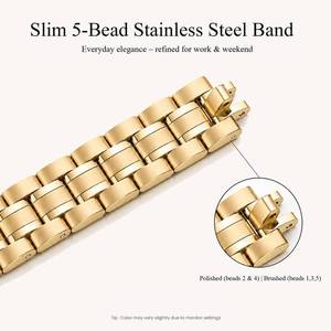 lot 14130 image: STIROLL Thin Metal Band Compatible with Apple Watch Bands for Women
